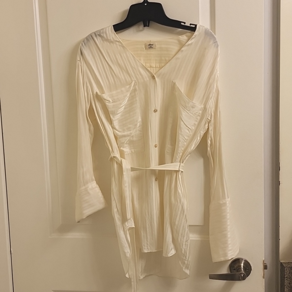 Wilfred Zelie Cream Long Sleeve Blouse